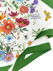 Gucci White Silk Foulard