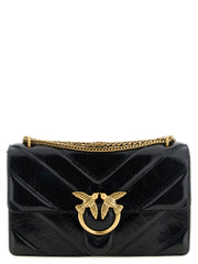 PINKO Black Calfskin Shoulder Bag