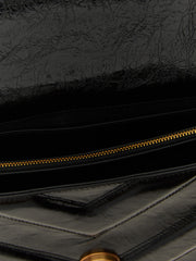 PINKO Black Calfskin Shoulder Bag