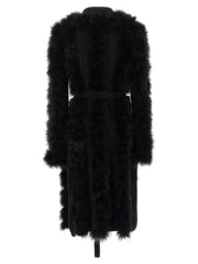 The Attico Black Wool Coat