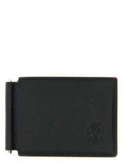 Brunello Cucinelli Black Goatskin Money Clip