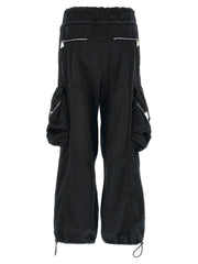 The Attico Black Cotton Cargo Pants