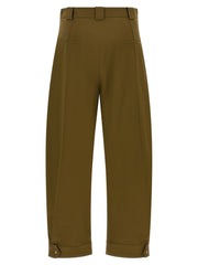 Max Mara Bicolor Cotton Cropped Pants