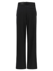 MM6 Maison Margiela Black Polyester Casual Pants