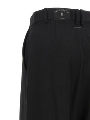 MM6 Maison Margiela Black Polyester Casual Pants