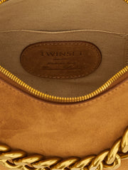Twinset Brown Leather Shoulder Bag