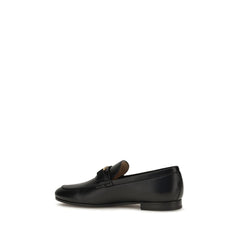 Valentino Garavani Black Calf Leather Bos Taurus Slip-On Loafers