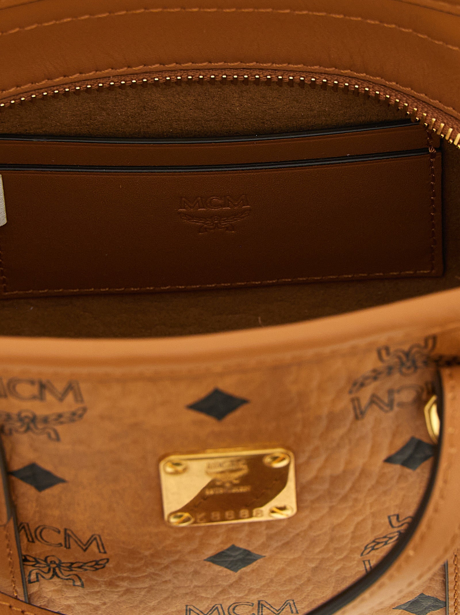 MCM Brown Polyethylene Tote Bag
