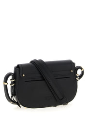 PINKO Black Calfskin Crossbody Bag