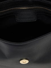 PINKO Black Calfskin Crossbody Bag