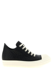 Rick Owens Bicolor Lamb Leather Low Top Sneakers