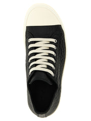 Rick Owens Bicolor Lamb Leather Low Top Sneakers