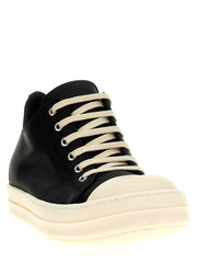 Rick Owens Bicolor Calfskin Low Top Sneakers
