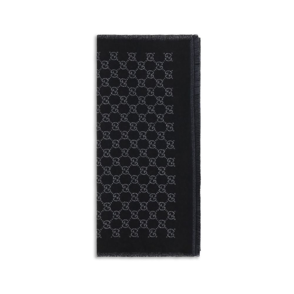 Gucci Black Wool Oves Aries Scarf