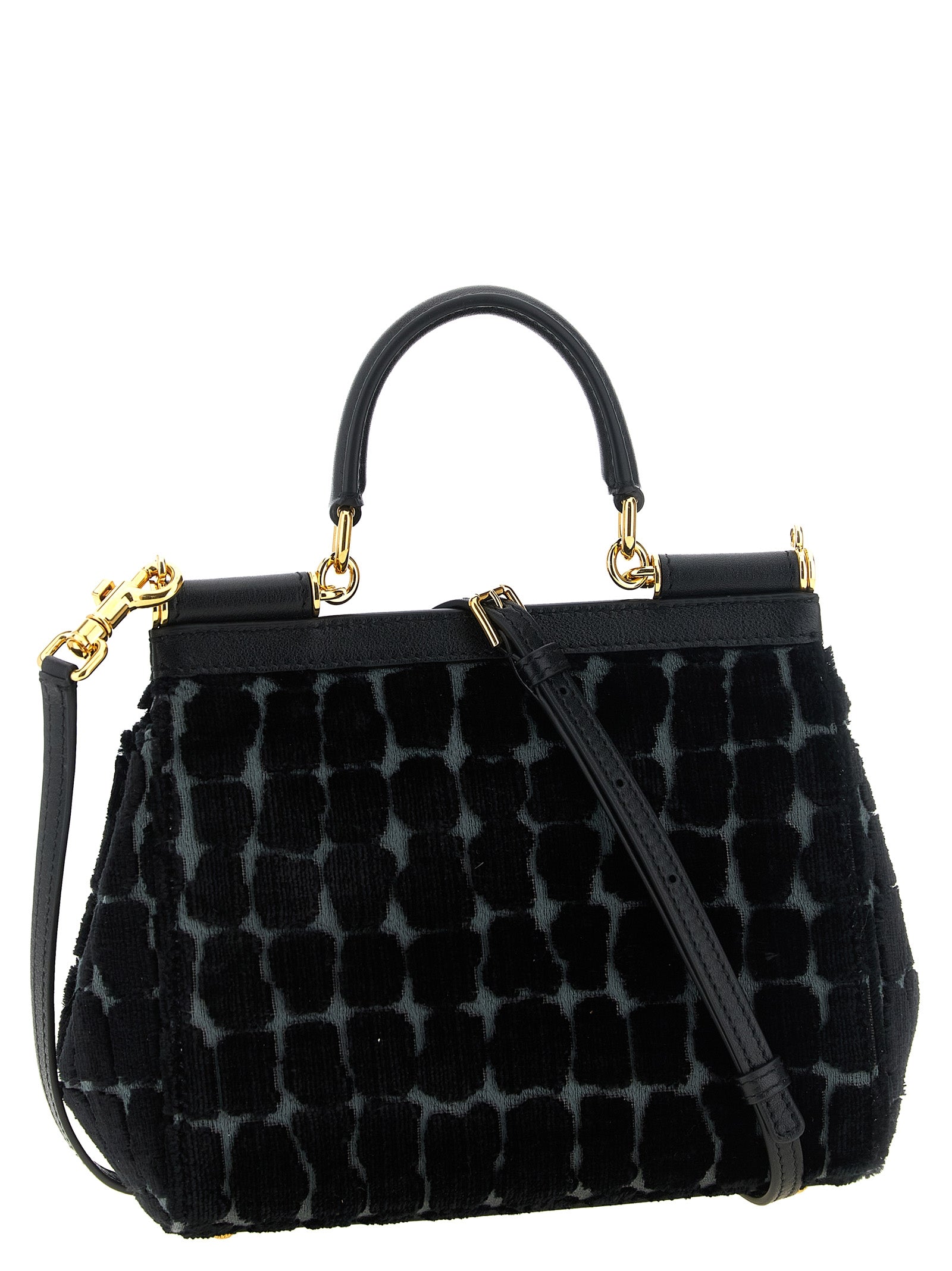 Dolce & Gabbana Black Cotton Handbag