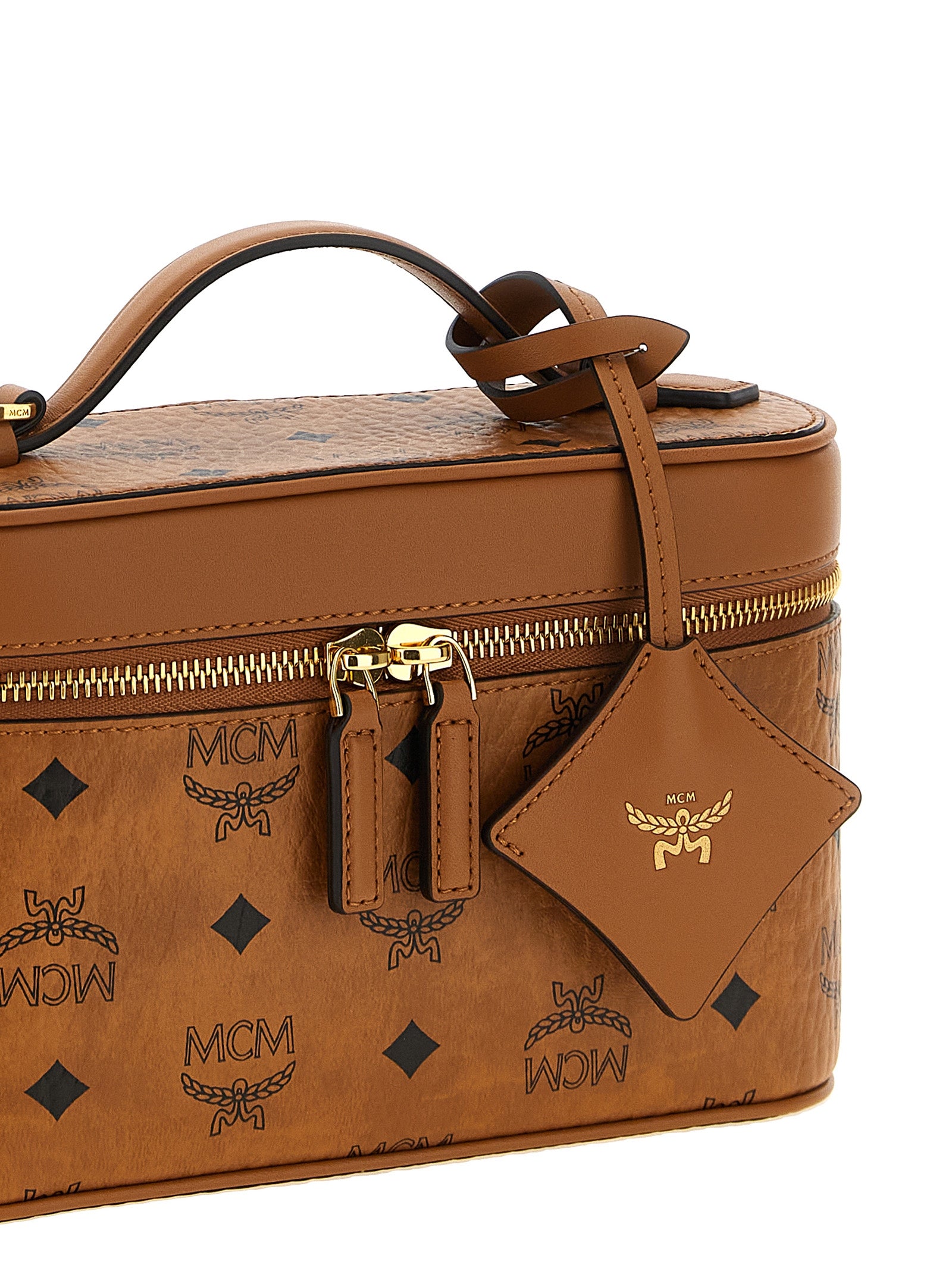 Brown polyethylene crossbody bag by MCM