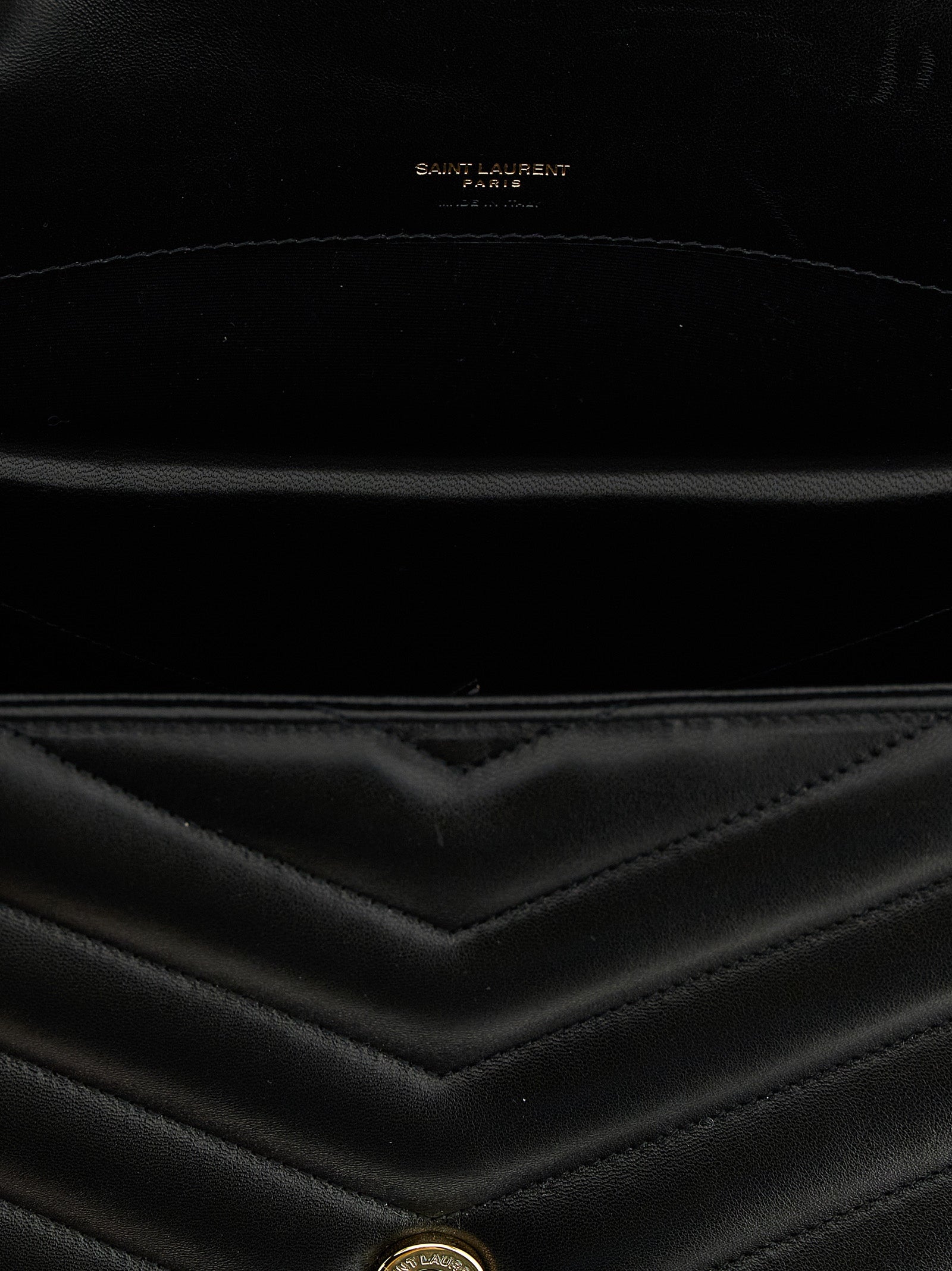 Saint Laurent Black Lamb Leather Shoulder Bag