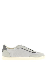 Brunello Cucinelli Gray Calfskin Low Top Sneakers