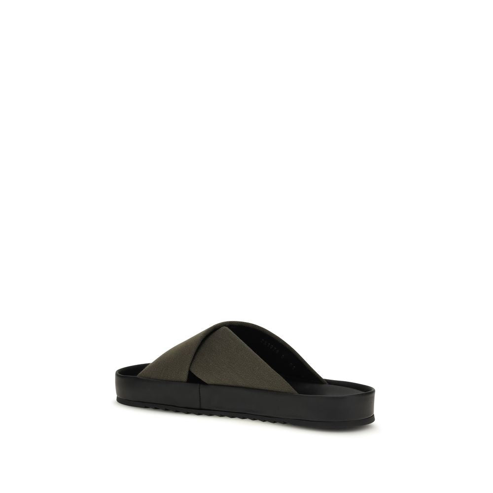Fendi Bicolor Polyester Flat Sandals