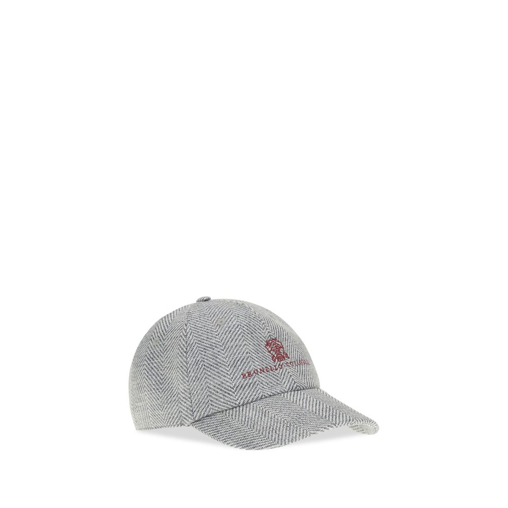 Brunello Cucinelli Gray Wool Oves Aries Cap (Baseball Hat)