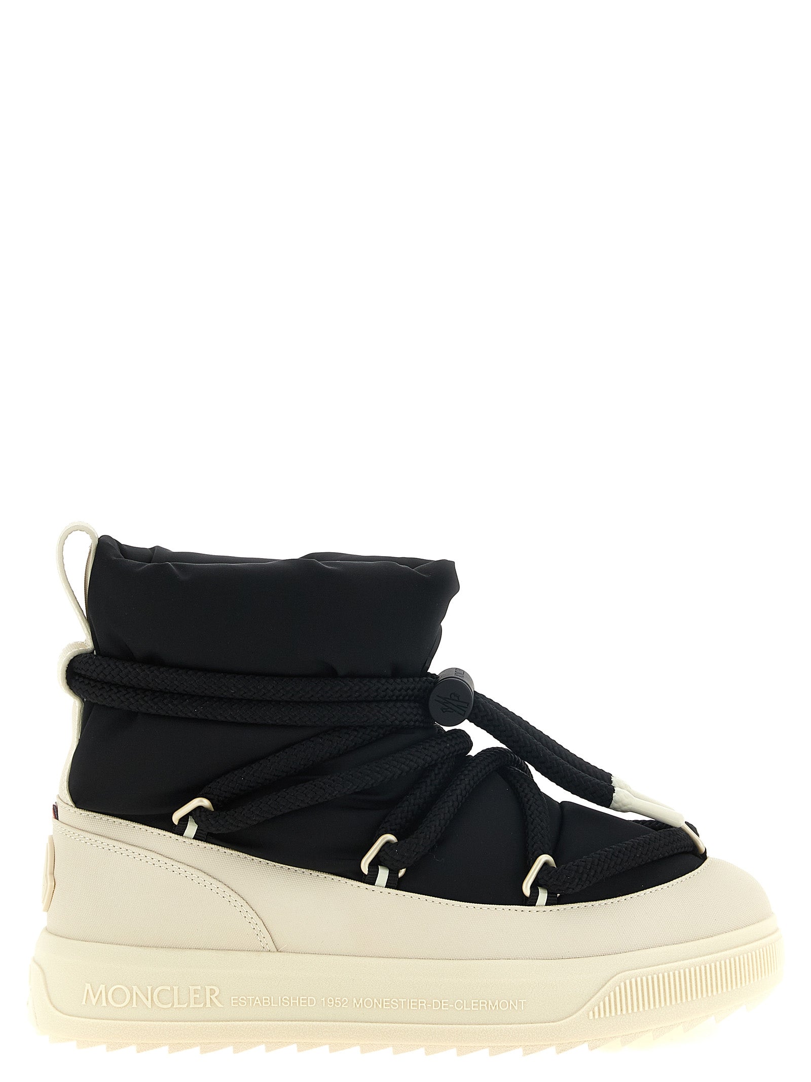 Moncler Black Polyamide Lace-Up Boots
