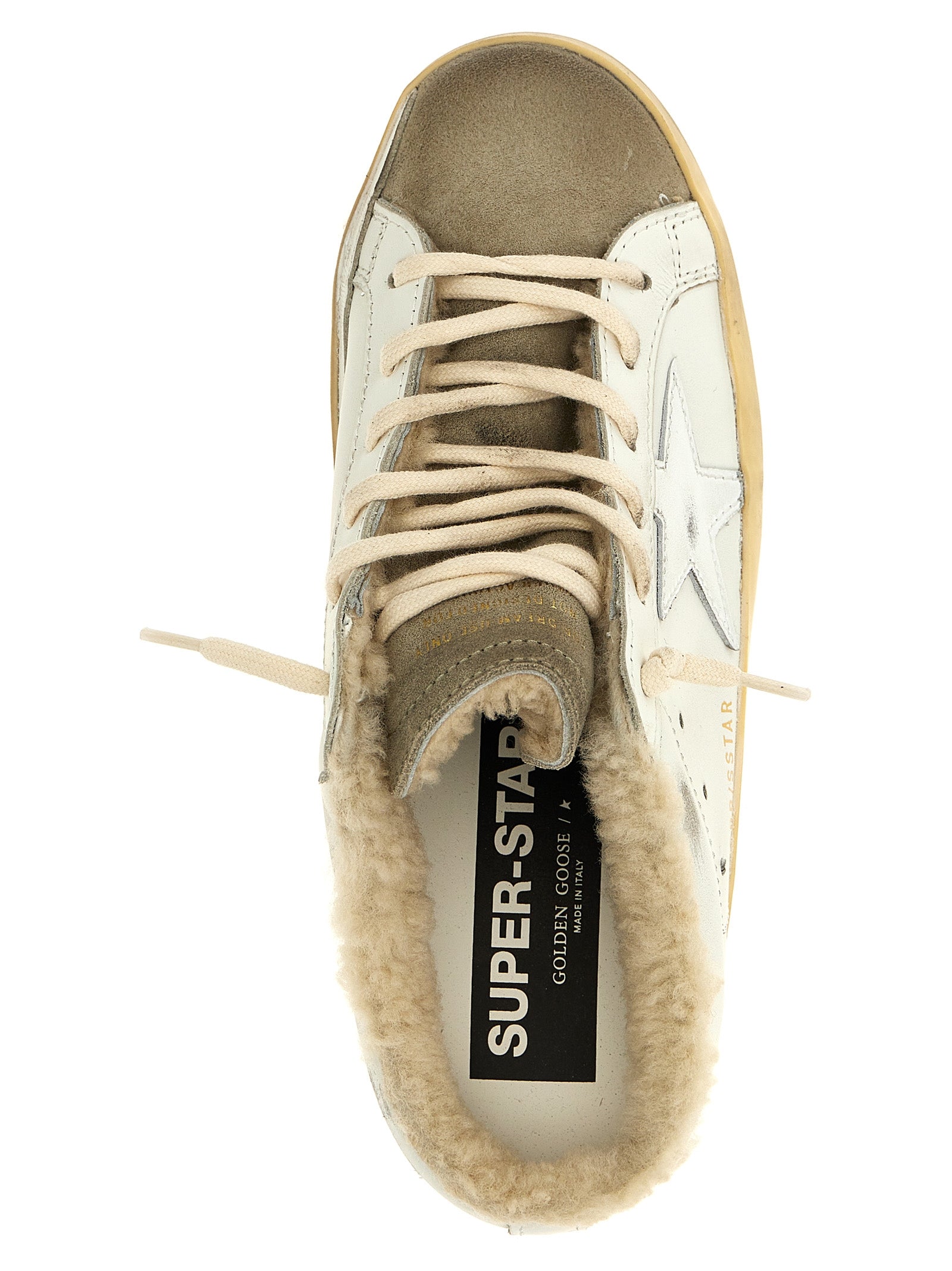 Golden Goose Beige Cowhide Low Top Sneakers
