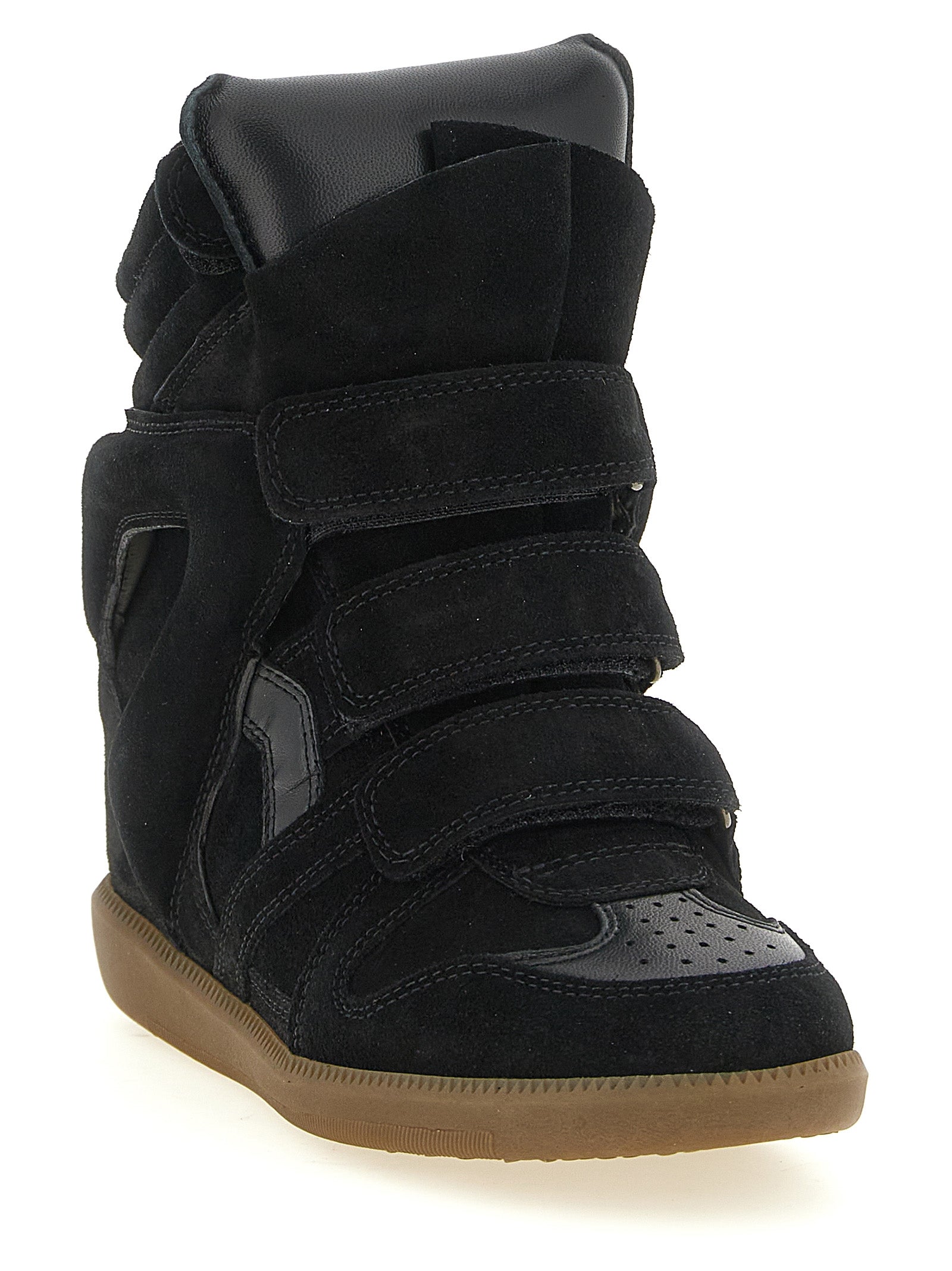 Isabel Marant Black Cowhide High Top Sneakers