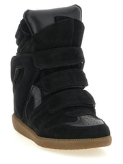 Isabel Marant Black Cowhide High Top Sneakers