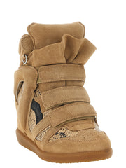 Isabel Marant Beige Cowhide Wedge Sandals