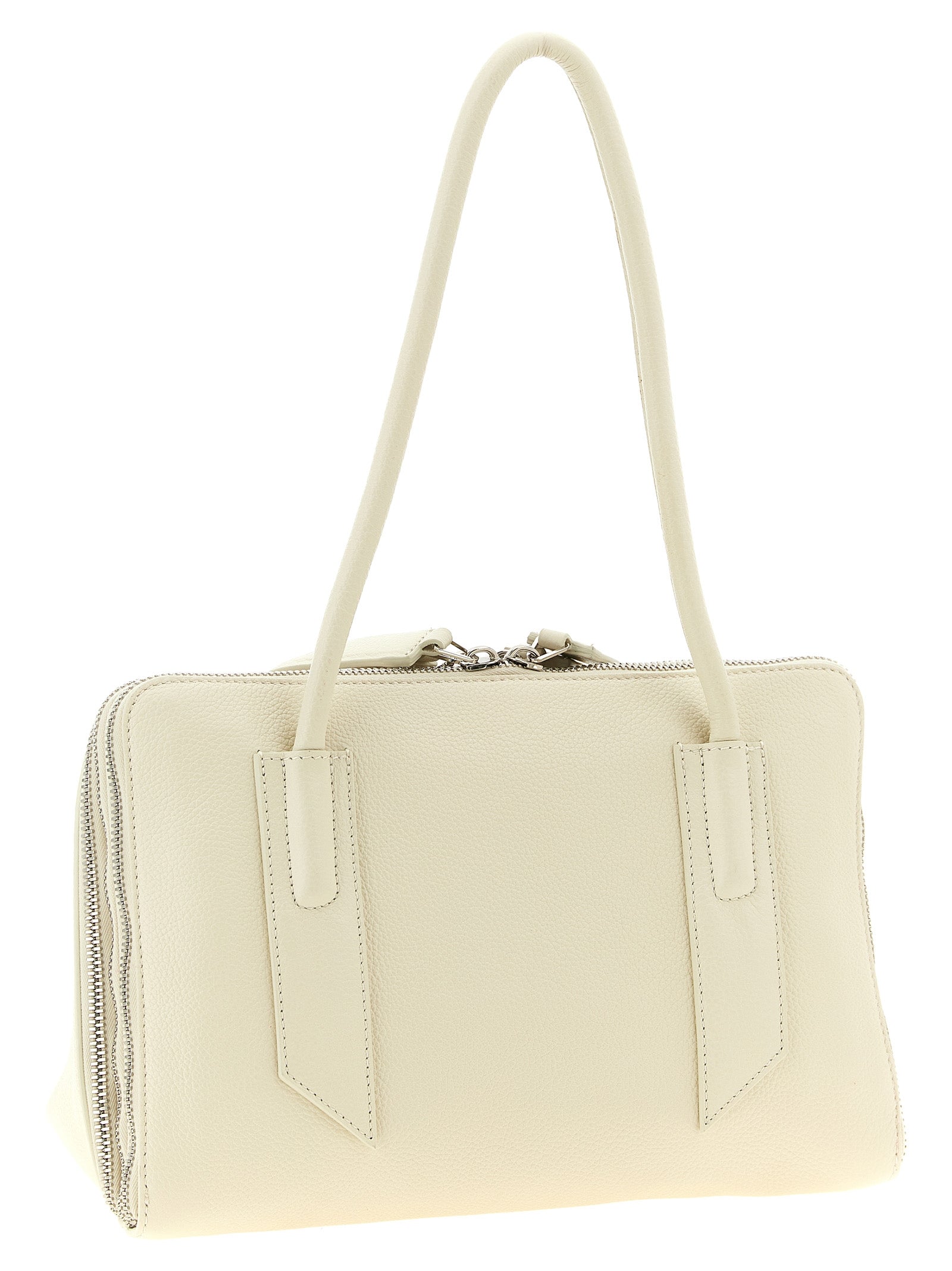 The Attico White Calfskin Shoulder Bag