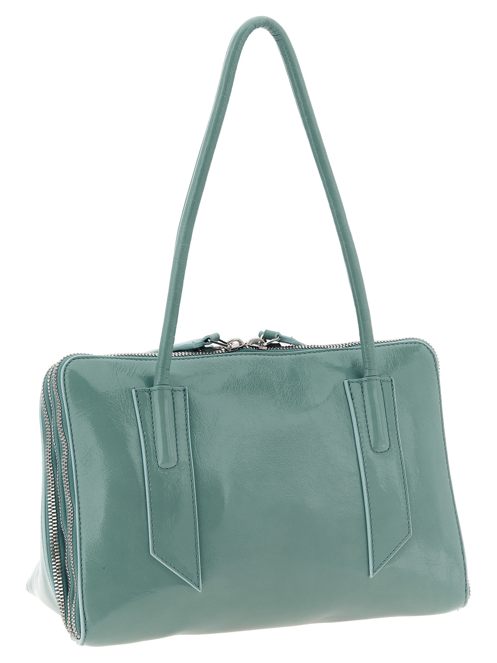 The Attico Blue Calfskin Shoulder Bag