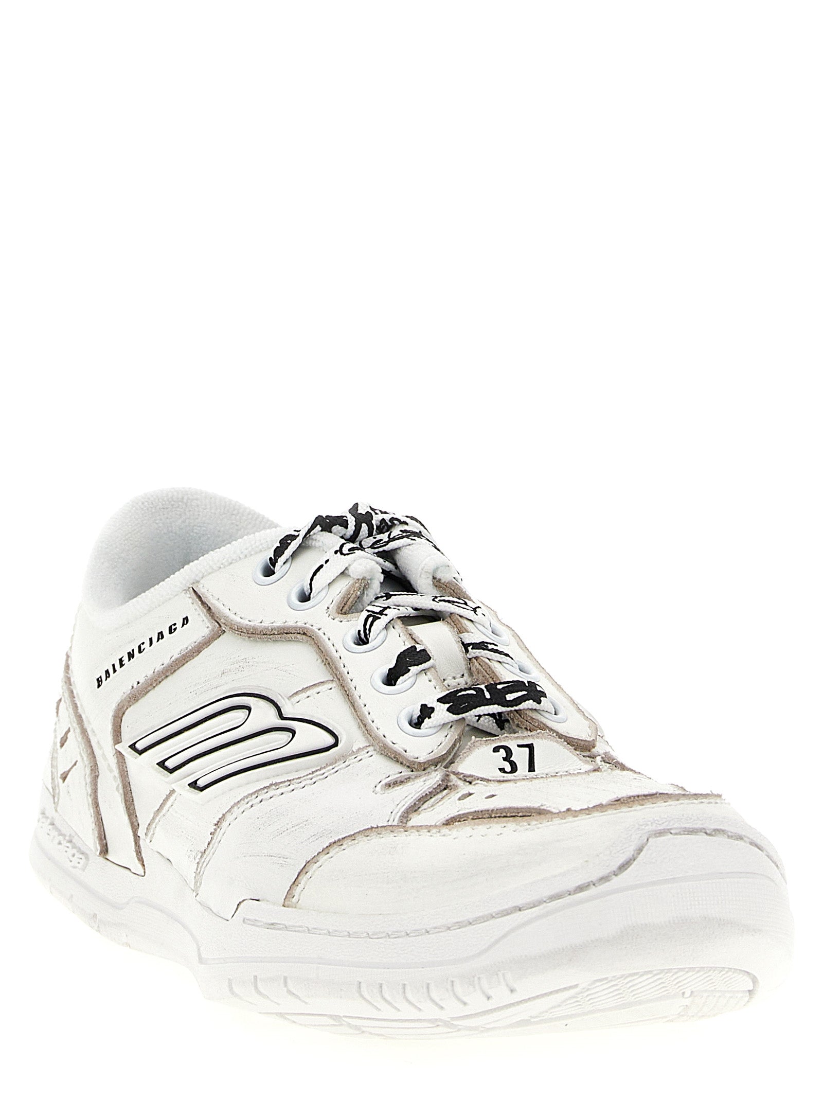 Balenciaga White Calfskin Athletic Sneakers