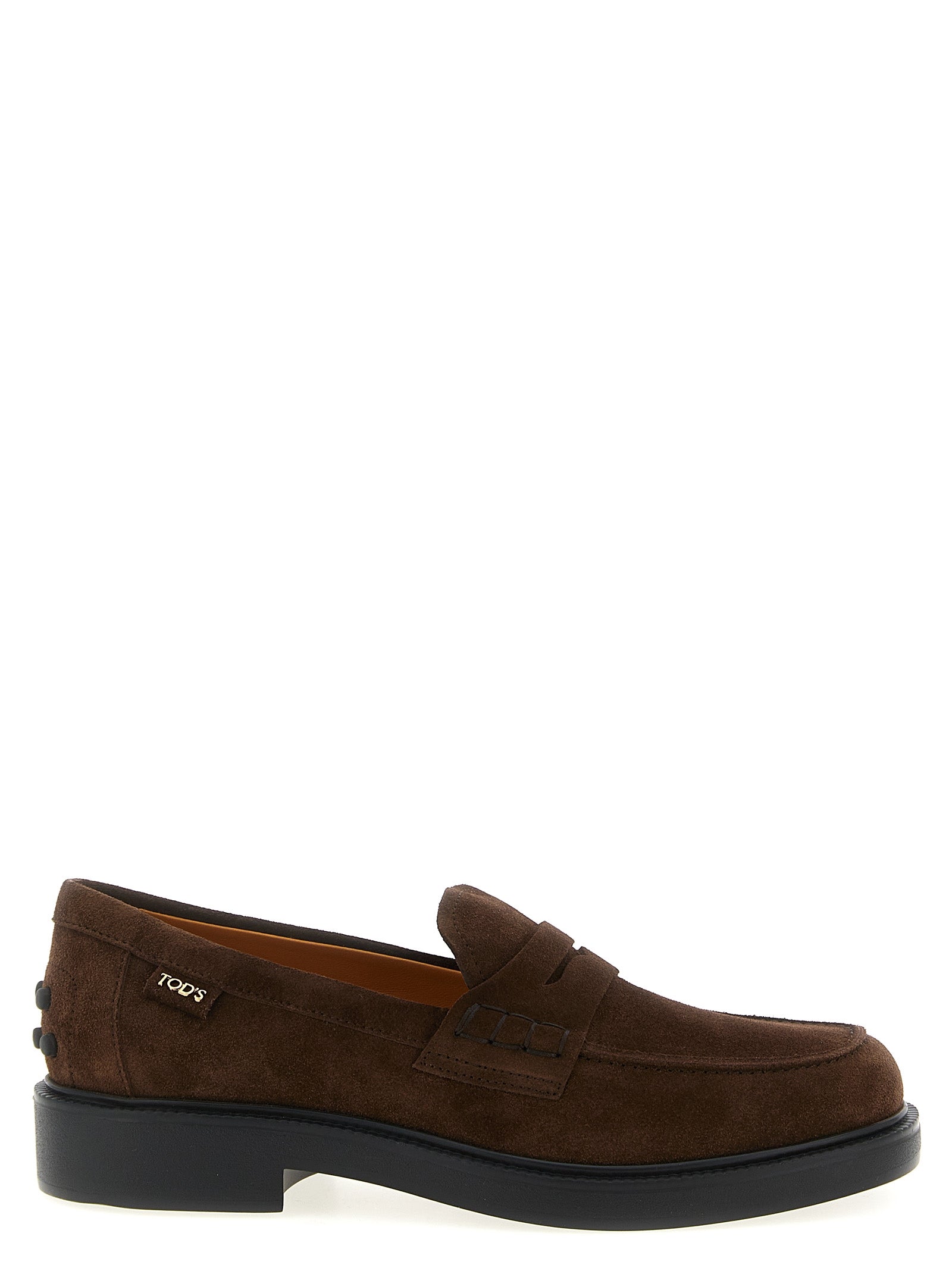 Tod's Brown Calfskin Slip-On Loafers