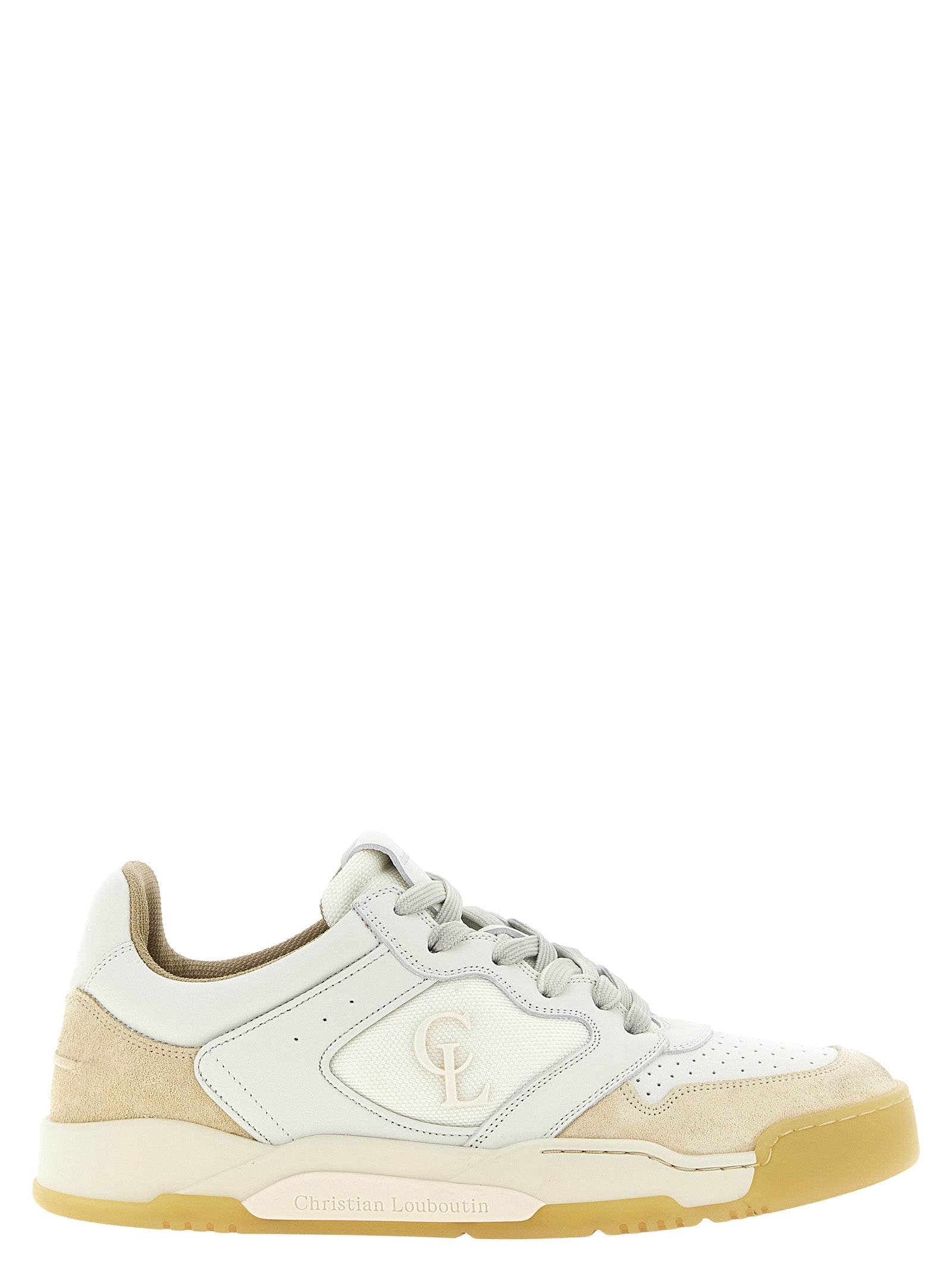 Christian Louboutin Beige Calfskin Low Top Sneakers
