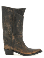 Khaite Brown Calfskin Chelsea Boots