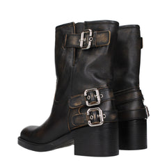 Chloé Black Leather Ankle Boots