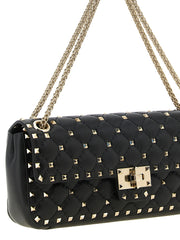 Valentino Garavani Black Goatskin Shoulder Bag