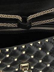 Valentino Garavani Black Goatskin Shoulder Bag