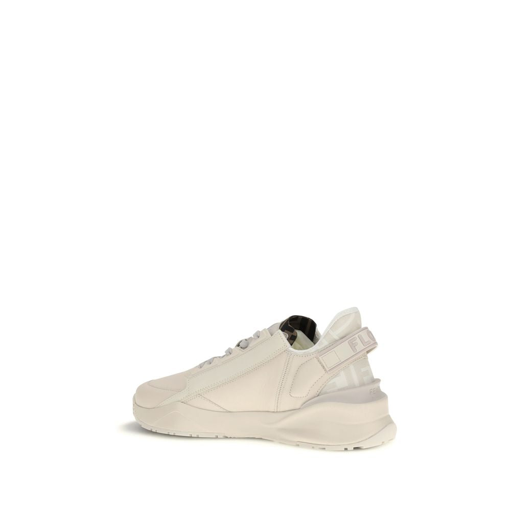 Fendi Beige Calf Leather Bos Taurus Athletic Sneakers