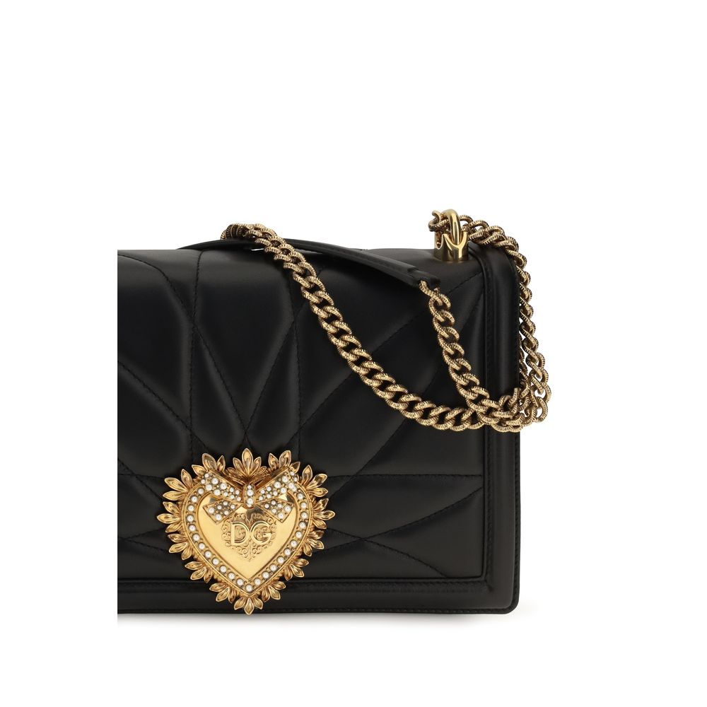 Dolce & Gabbana Black Lamb Ovis Aries Shoulder Bag