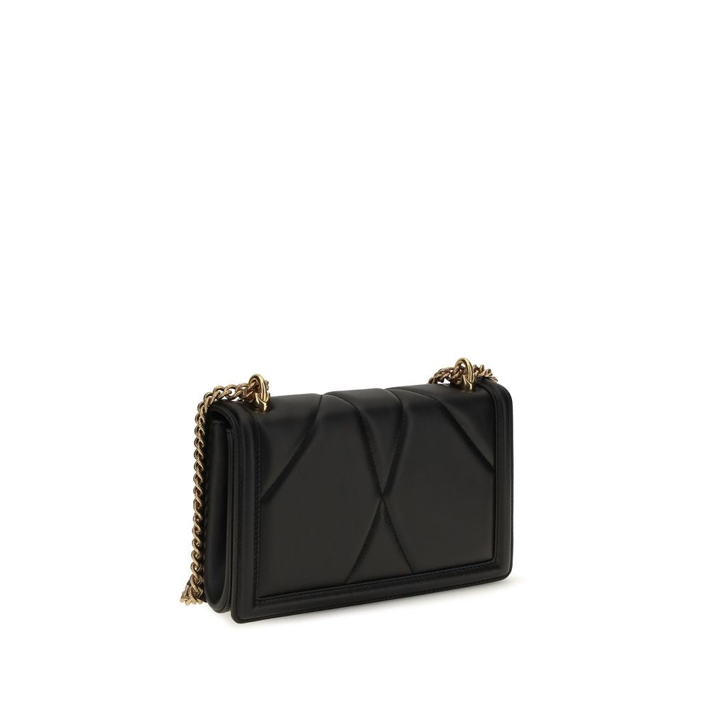 Dolce & Gabbana Black Lamb Ovis Aries Shoulder Bag