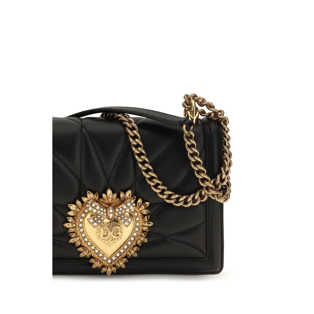 Dolce & Gabbana Black Lamb Ovis Aries Shoulder Bag
