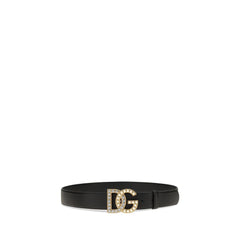 Dolce & Gabbana Black Calf Leather Bos Taurus Regular Belt