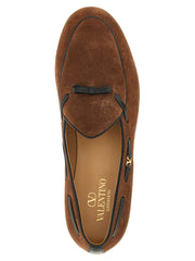Valentino Garavani Brown Calfskin Slip-On Loafers