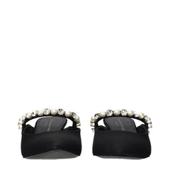 Stella McCartney Black Satin Stiletto Heel Sandals