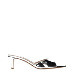 Gianvito Rossi Gray Leather Platform Sandals
