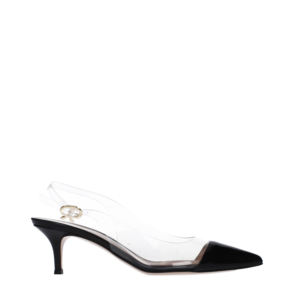 Gianvito Rossi Transparent Plexiglass Mid Heel Pumps