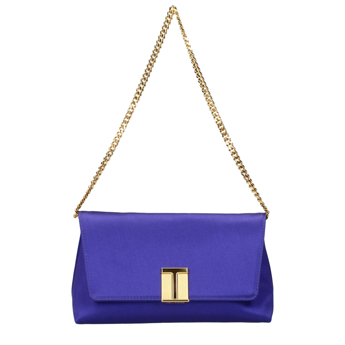 Tom Ford Purple Satin Clutch Bag