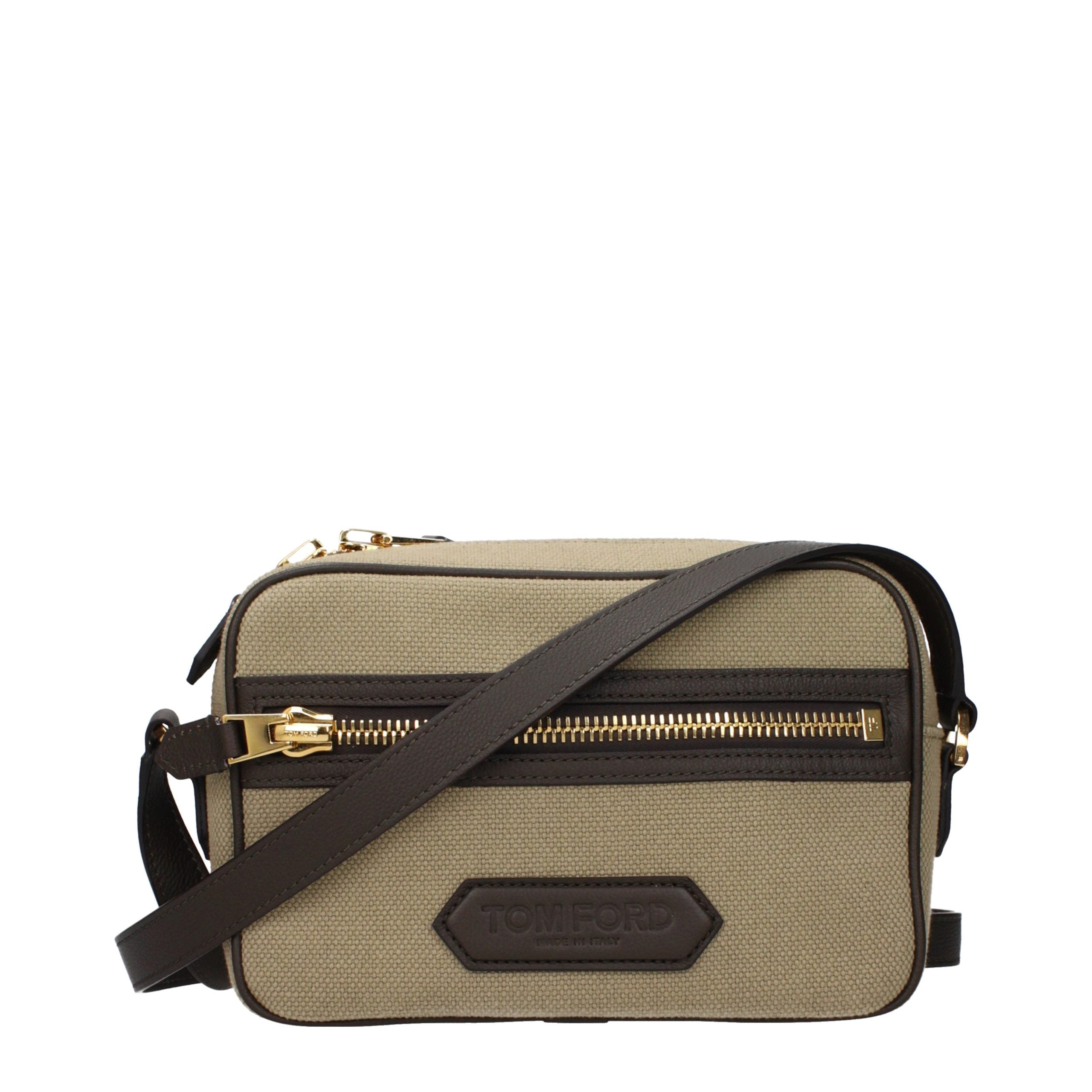 Tom Ford Beige Fabric Crossbody Bag