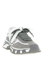 Dolce & Gabbana Gray Leather Athletic Sneakers